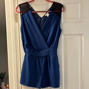 Miami Blue and Black Jumpsuit